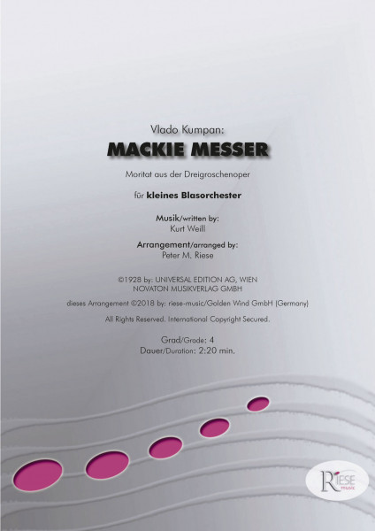 Mac The Knife • Mackie Messer • Kl. BLO