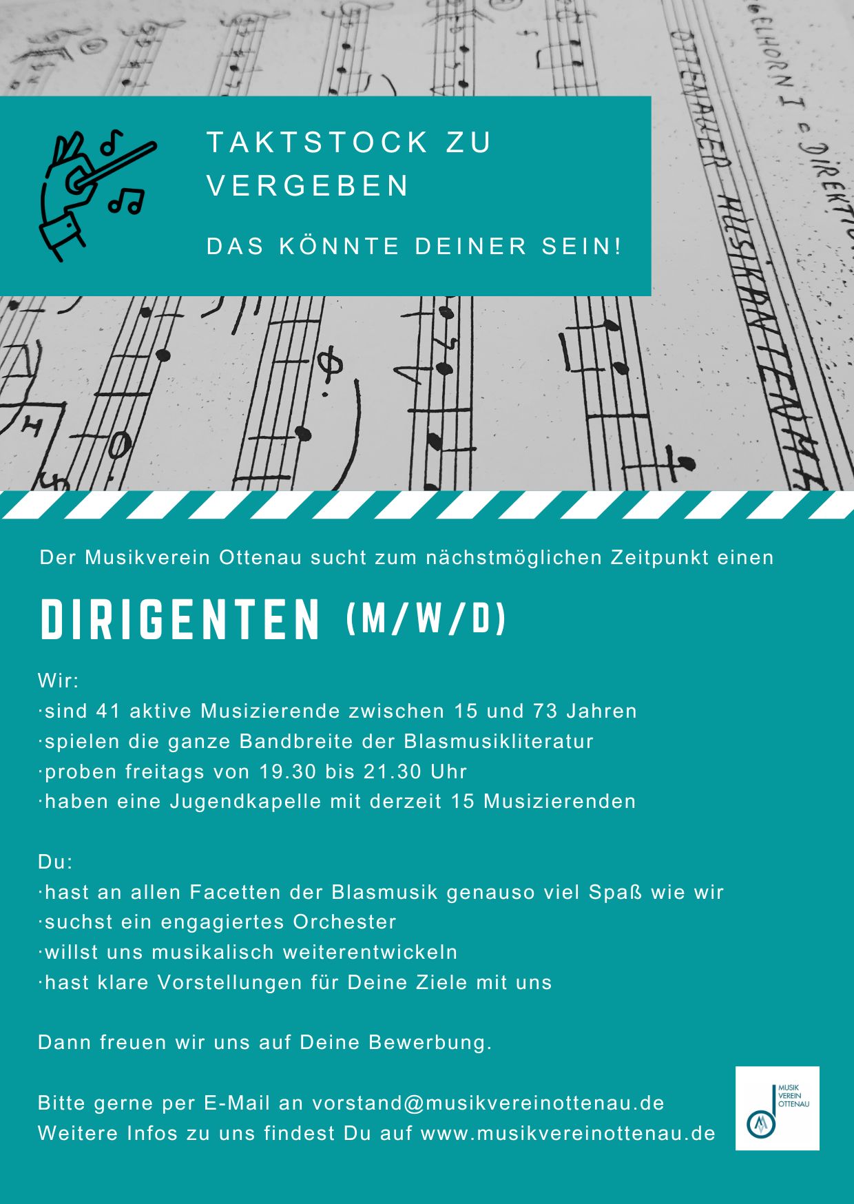 Dirigentensuche Musikverein Ottenau BlasmusiX Kleinanzeigen