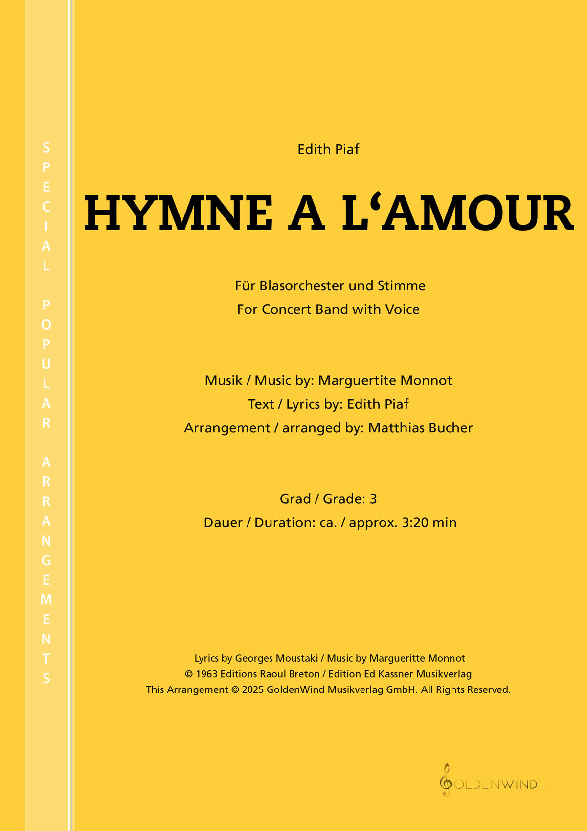 hymne_a_l’amour-edith-piaf-matthias-bucher-blasorchester-golden-wind-verlag Édith Piafs Chanson Hymne à l’amour für Blasorchester mit Gesang